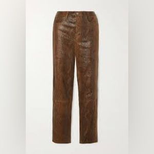 J Brand Coated Alana Dark Eclair Coated Boa Snake High Rise Jeans